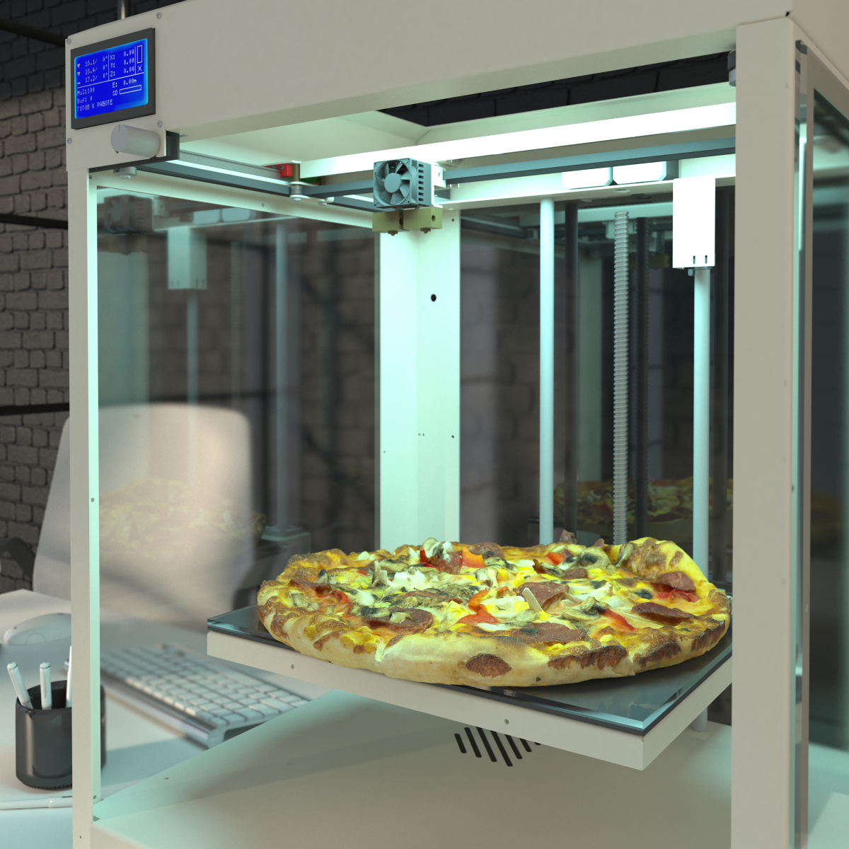 rise of 3D-printed pizza