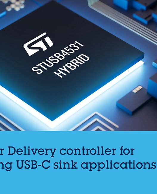 STMicroelectronics’ hybrid controller simplifies full-feature implementation of USB-C sink premium applications